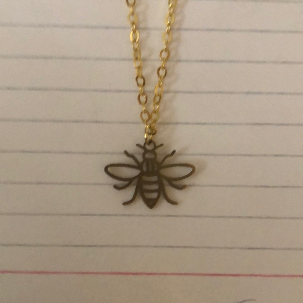 Delicate Gold Bee Pendant Necklace for Women